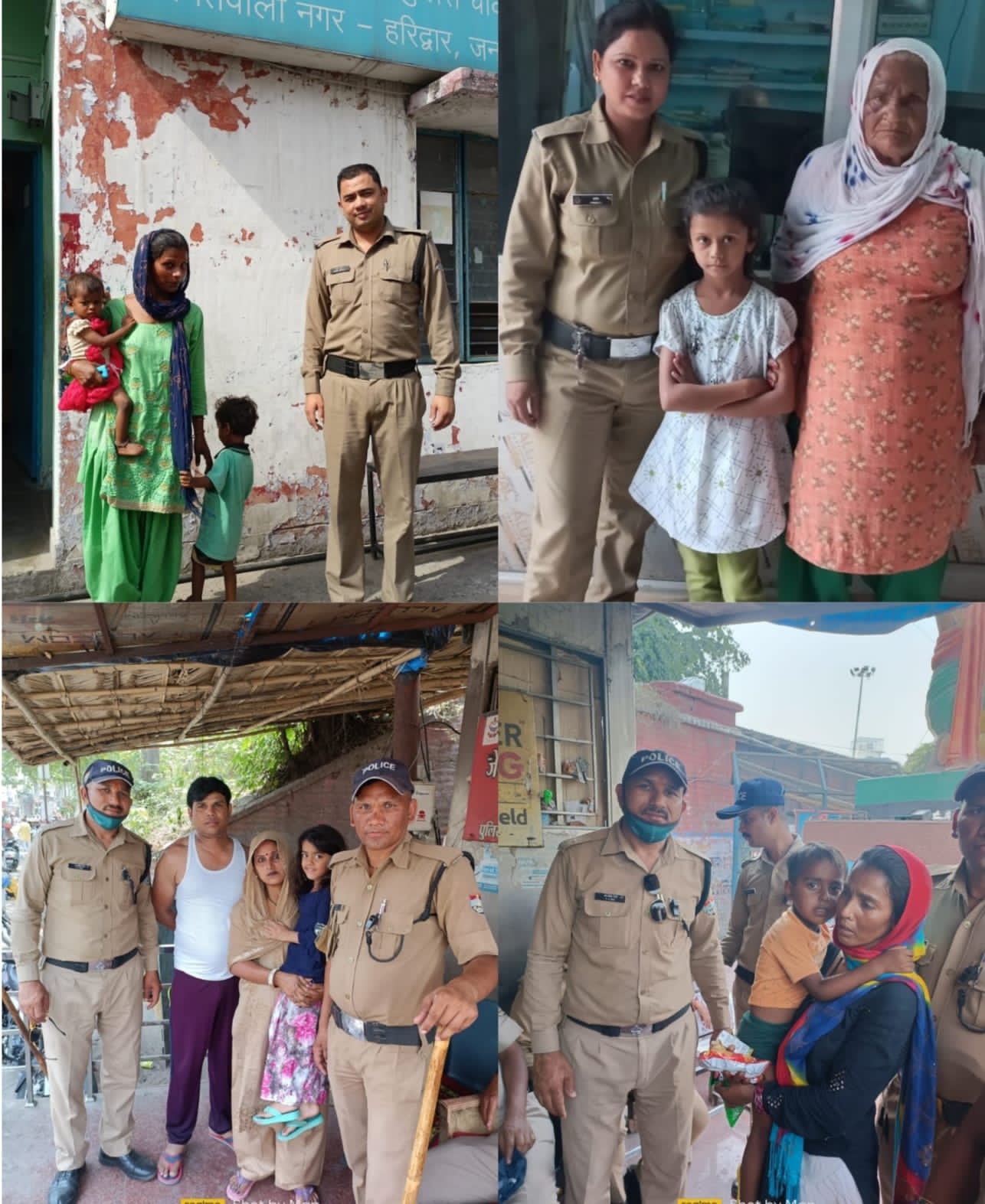 कोतवाली नगर हरिद्वार पुलिस द्वारा बिछुडे बच्चों एवं बुजुर्गों को उनके परिजनों से मिलाया