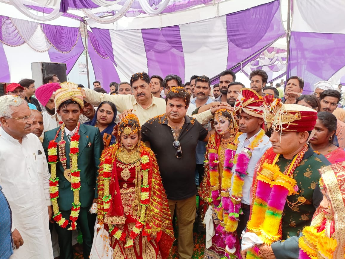 खानपुर विधायक उमेश कुमार ने कराया 3 निर्धन कन्याओं का विवाह