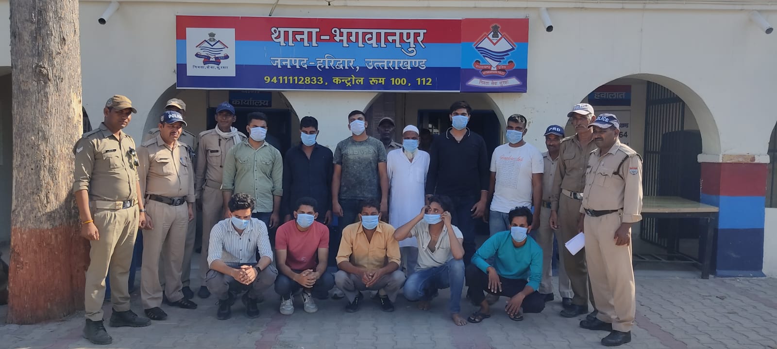 शांति भंग करने के आरोप में भगवानपुर पुलिस ने 11 दबोचे