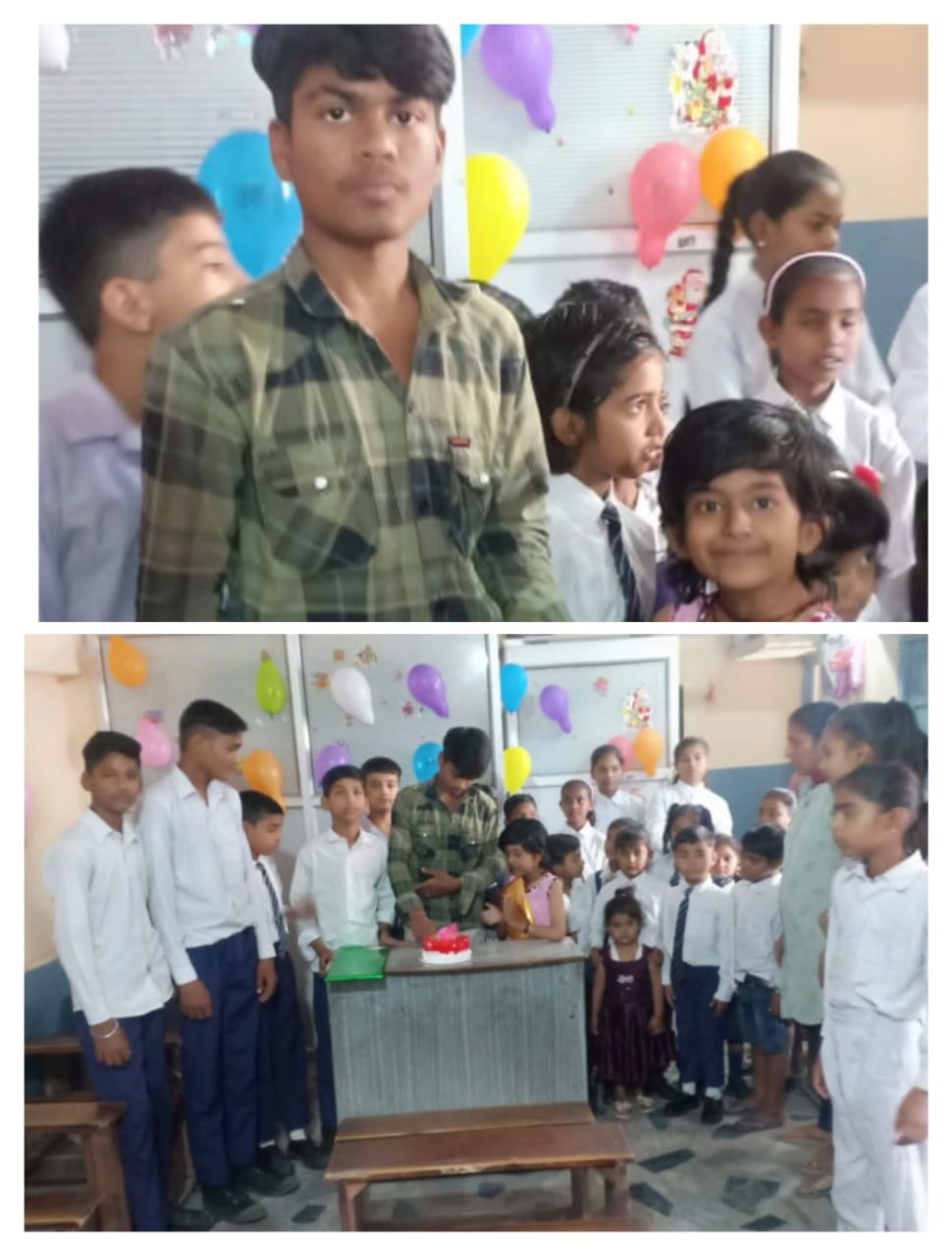 राजीव गांधी मैमोरियल पब्लिक स्कूल में मनाया गया छात्र का जन्मदिन