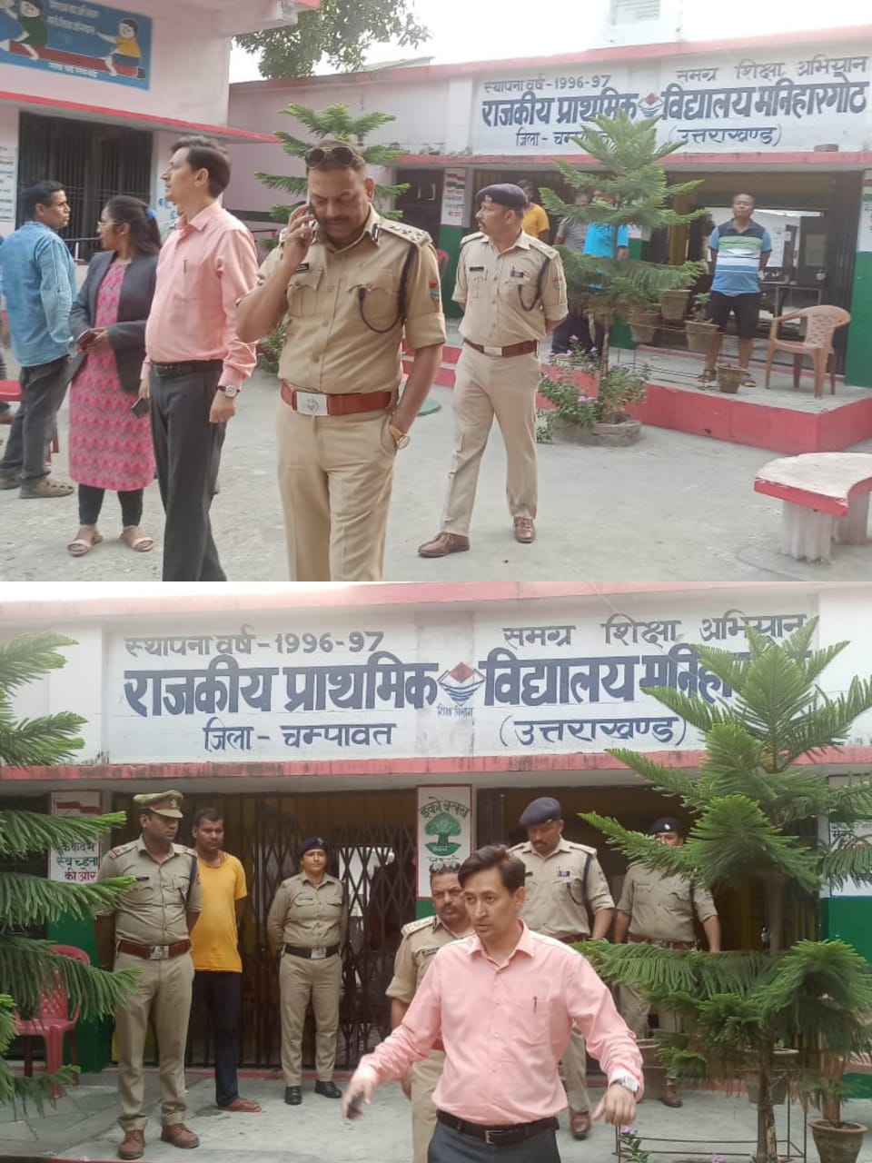 कुमाऊं कमिश्नर एवं पुलिस उपमहानिरीक्षक कुमाऊं रेंज के द्वारा टनकपुर बनबसा क्षेत्र के मतदान केंद्रों का किया गया निरीक्षण