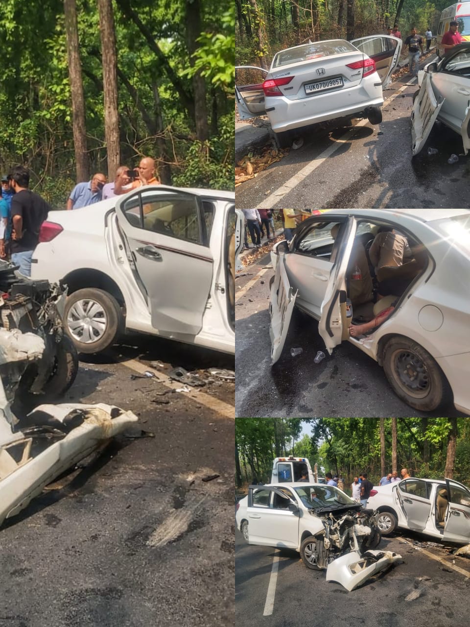 डोईवाला स्थित थानो रोड पर दो कारों में हुई भिड़ंत, 6 लोग हुए घायल घायलों को भिजवा अस्पताल
