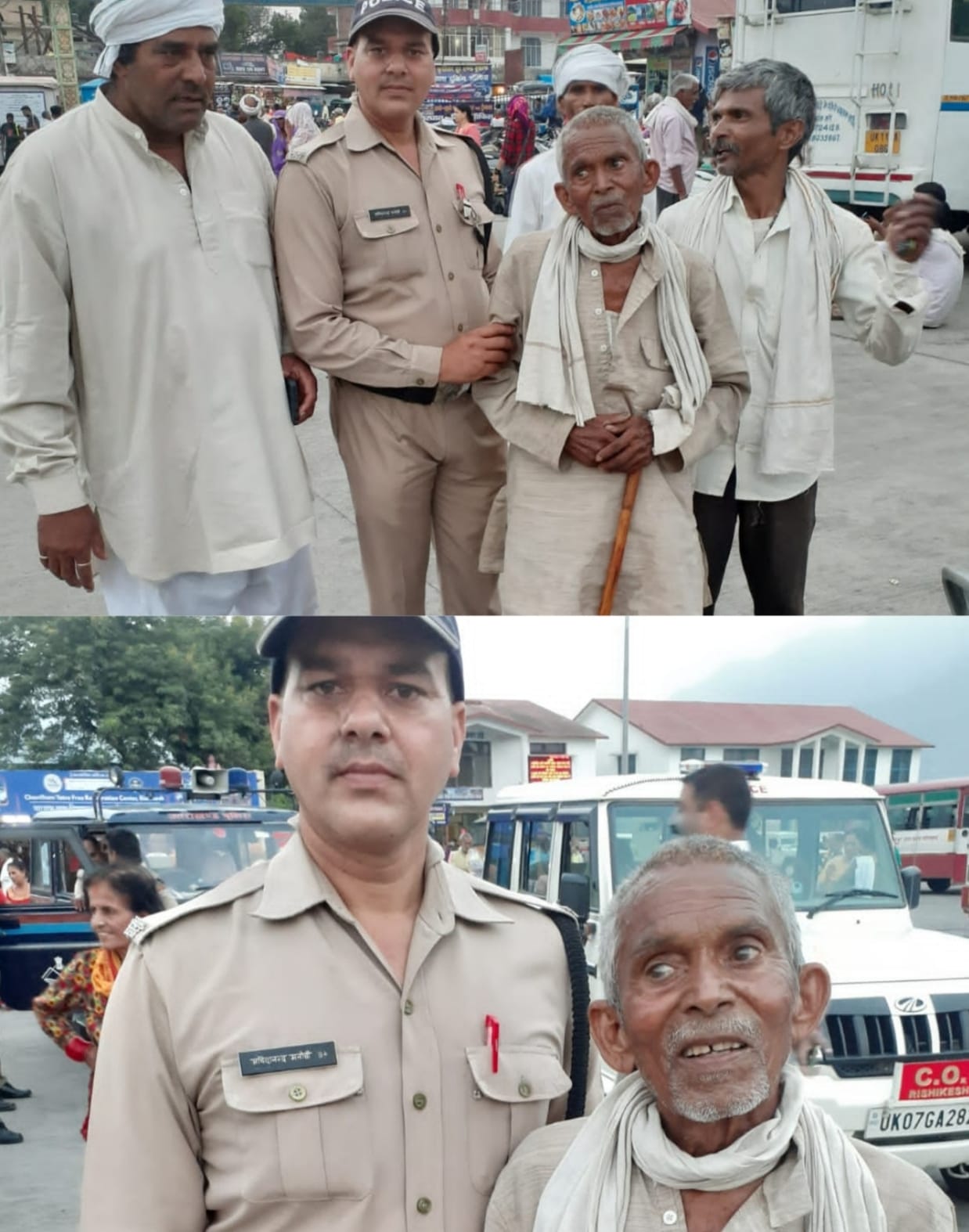 टिहरी पुलिस द्वारा मुरैना मध्य प्रदेश के 70 साल के बुजुर्ग को परिजनों से मिलवाया बुजुर्ग व्यक्ति ने दिया आशीर्वाद व परिजनों ने दिया उत्तराखंड पुलिस को धन्यवाद