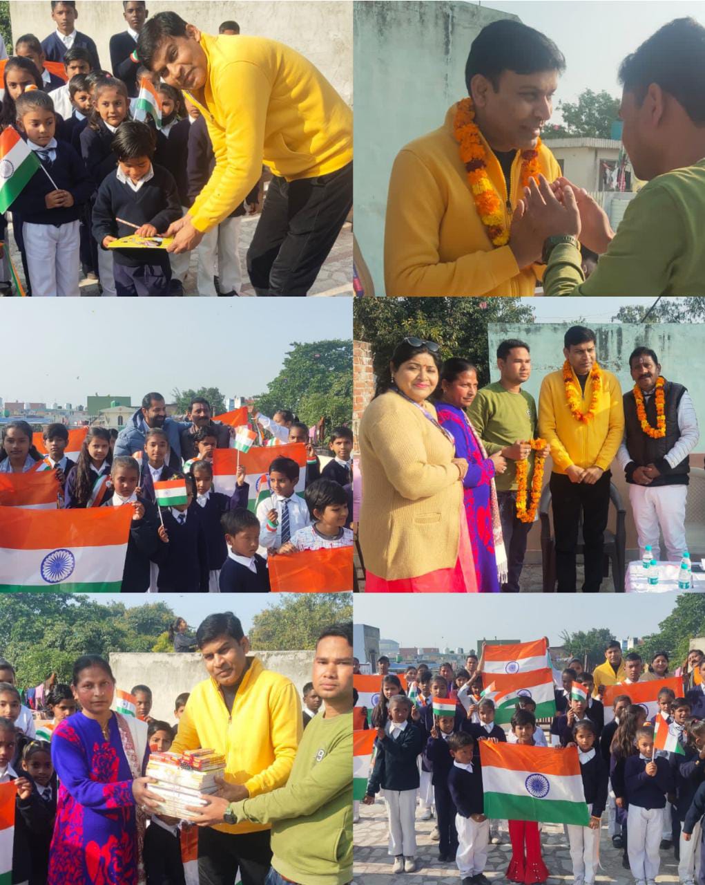 राजीव गांधी मैंमोरियल पब्लिक स्कूल में गणतंत्र दिवस हर्षोल्लास के साथ मनाया गया