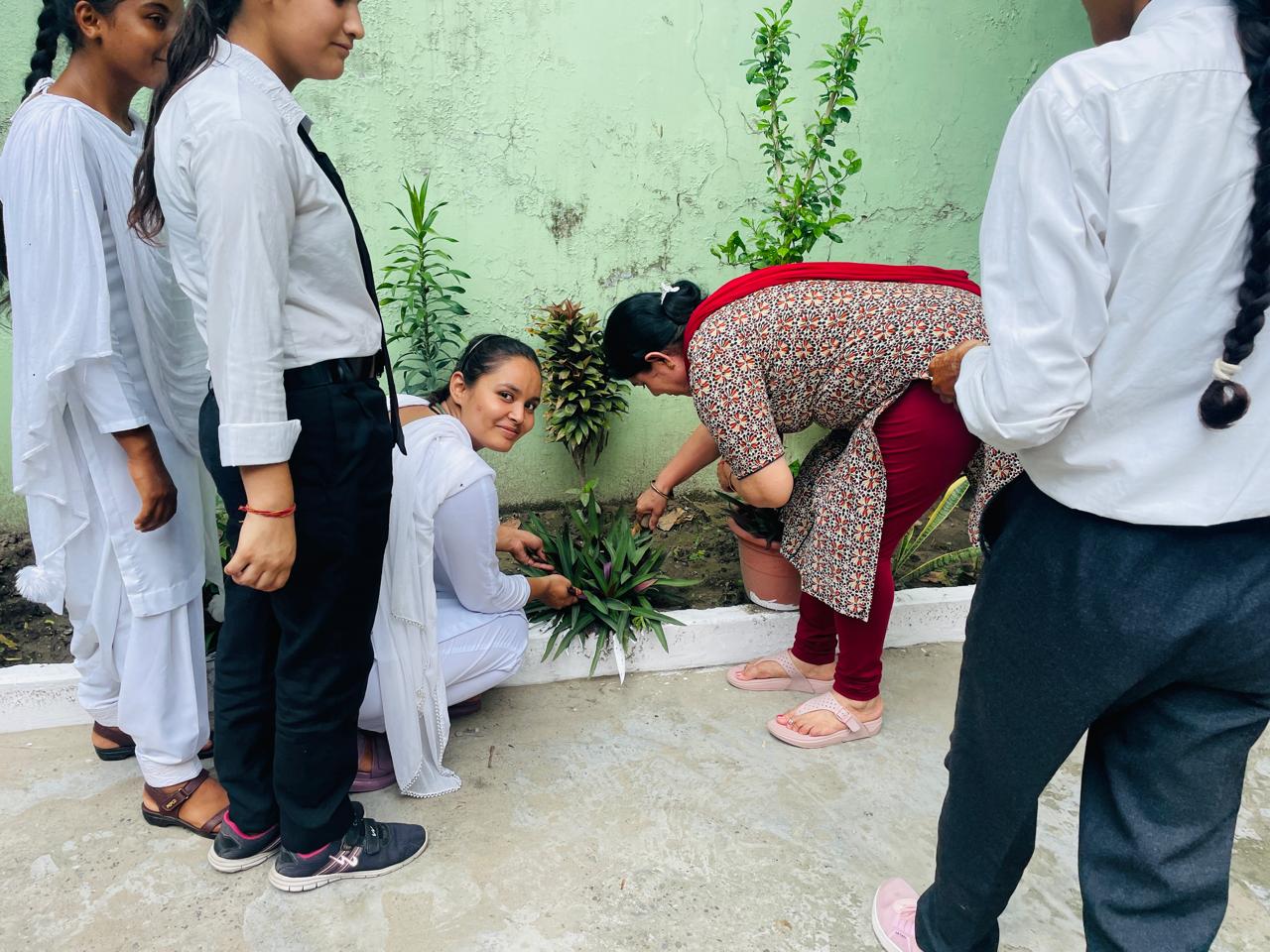 महिला विद्यालय डिग्री कॉलेज ने सतीकुंड पर पौधारोपण कर मनाया हरेला पर्व