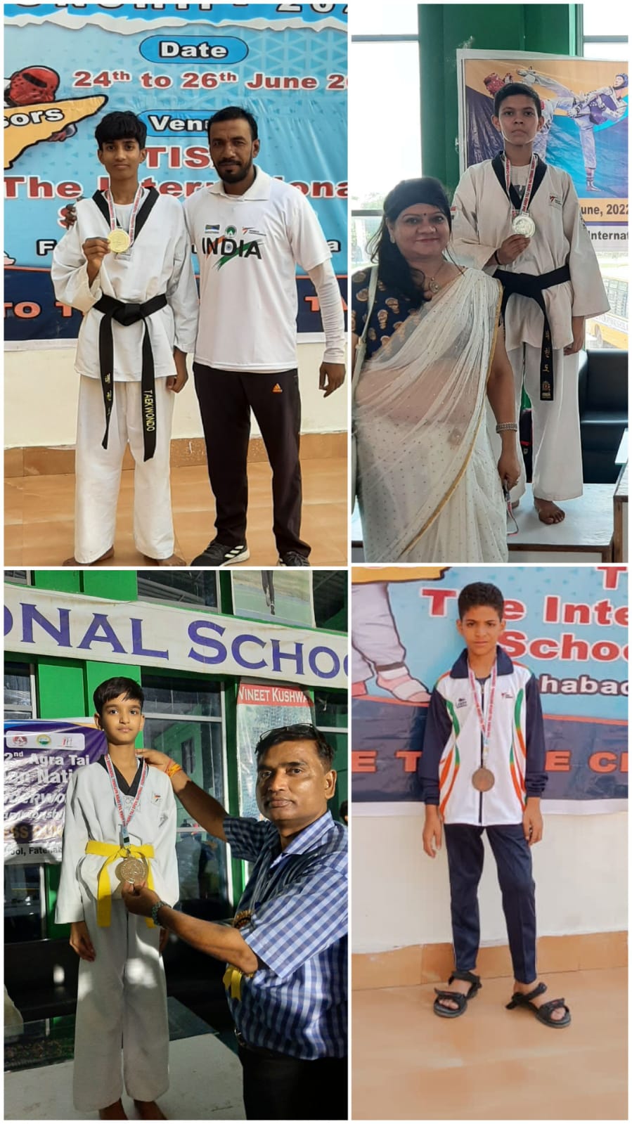 दीक्षा राइजिंग स्टार्स पब्लिक स्कूल के खिलाडियो ने राष्ट्रीय प्रतियोगिता मे स्वर्ण,रजत और कांस्य पदक जीतकर लहराया परचम