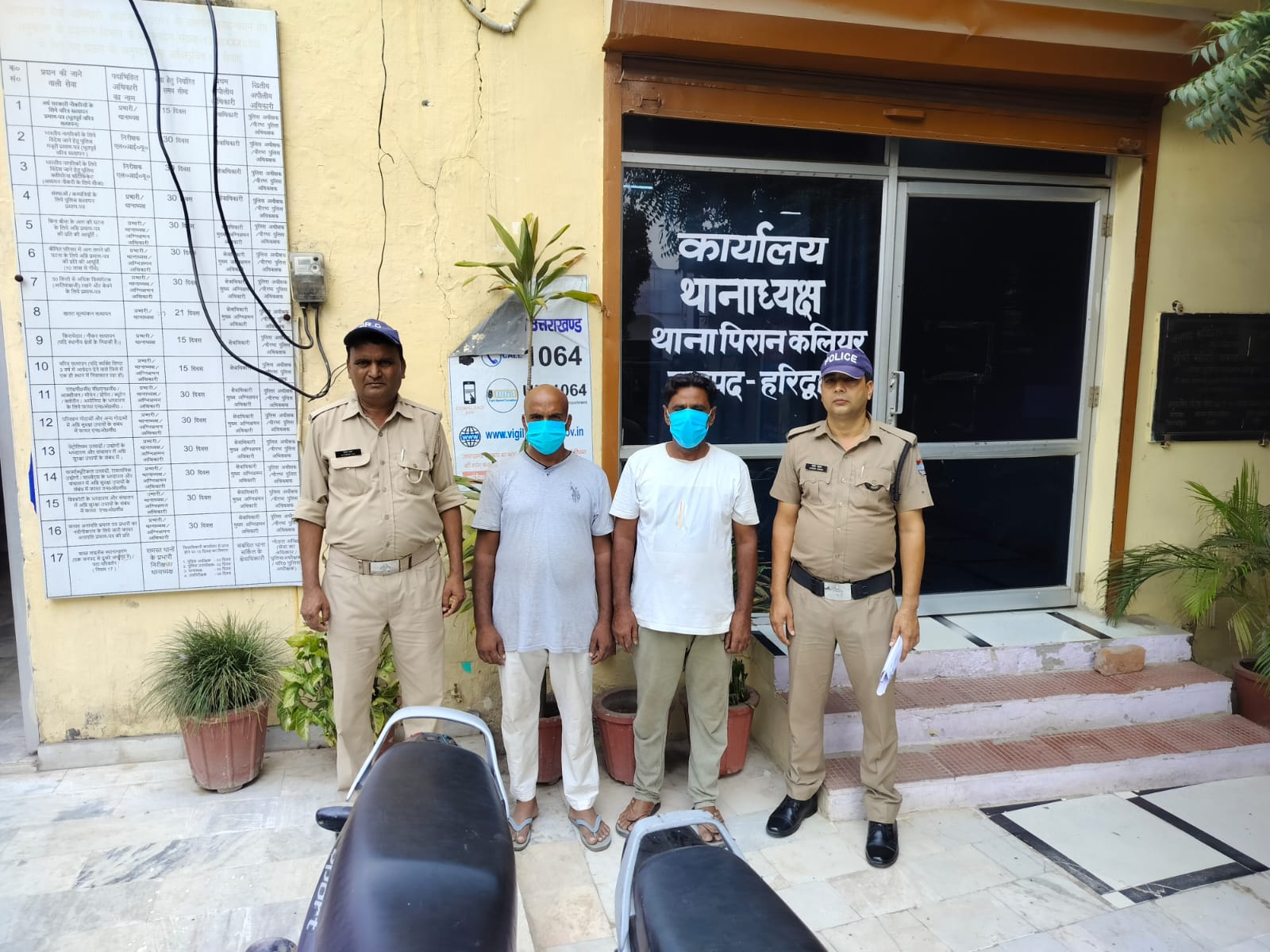 कलियर पुलिस ने दो वारंटियों को किया गिरफ्तार